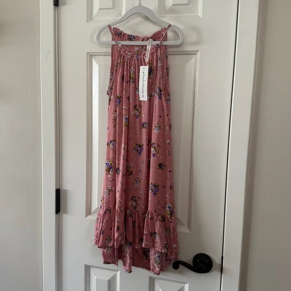 New Heart and Arrow Girls Pink Floral High Low Dress Size 6X